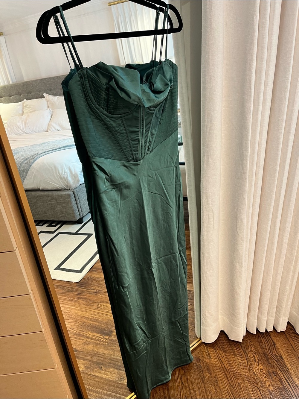 House of CB CHARMAINE Forest Corset Maxi Dress L plus cup $285 - Picture 3 of 8